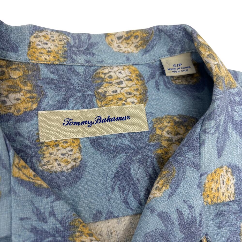 Tommy Bahama Small Blue Pineapple Pattern Silk Ha… - image 2